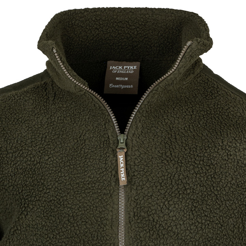 Jack Pyke Sherpa Fleece Pullover - Dark Olive-4