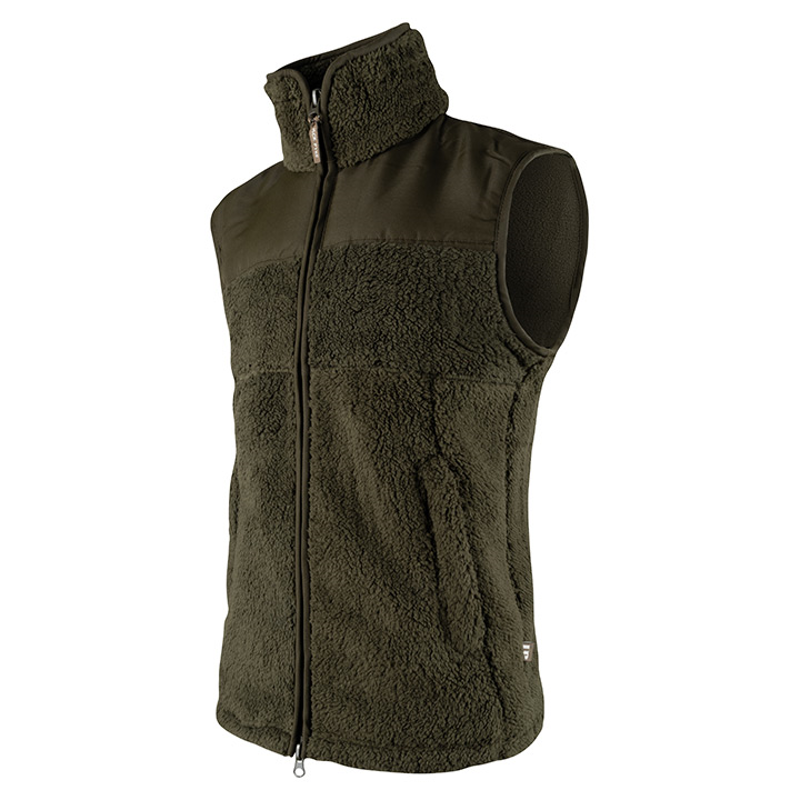 Jack Pyke Sherpa Fleece Gilet - Dark Olive-1