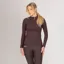 Shires Aubrion Equestrian Winter Long Sleeve Base Layer Young Rider - Espresso