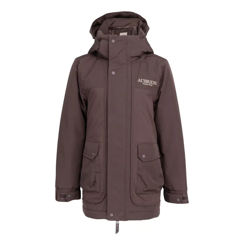 Shires Aubrion Equestrian Winter Coat Young Rider - Espresso