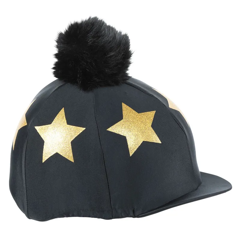 Shires Glitter Star Hat Cover - Black