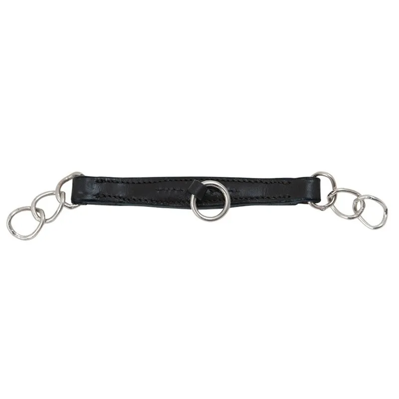 Shires Velociti GARA Leather Curb Chain - Black
