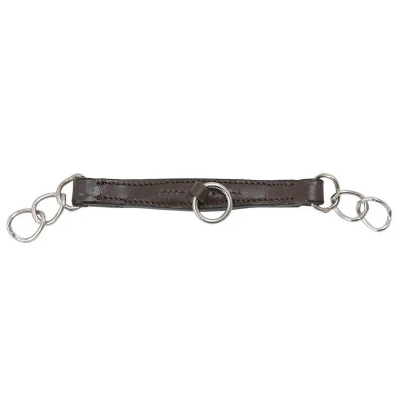 Shires Velociti GARA Leather Curb Chain - Havana