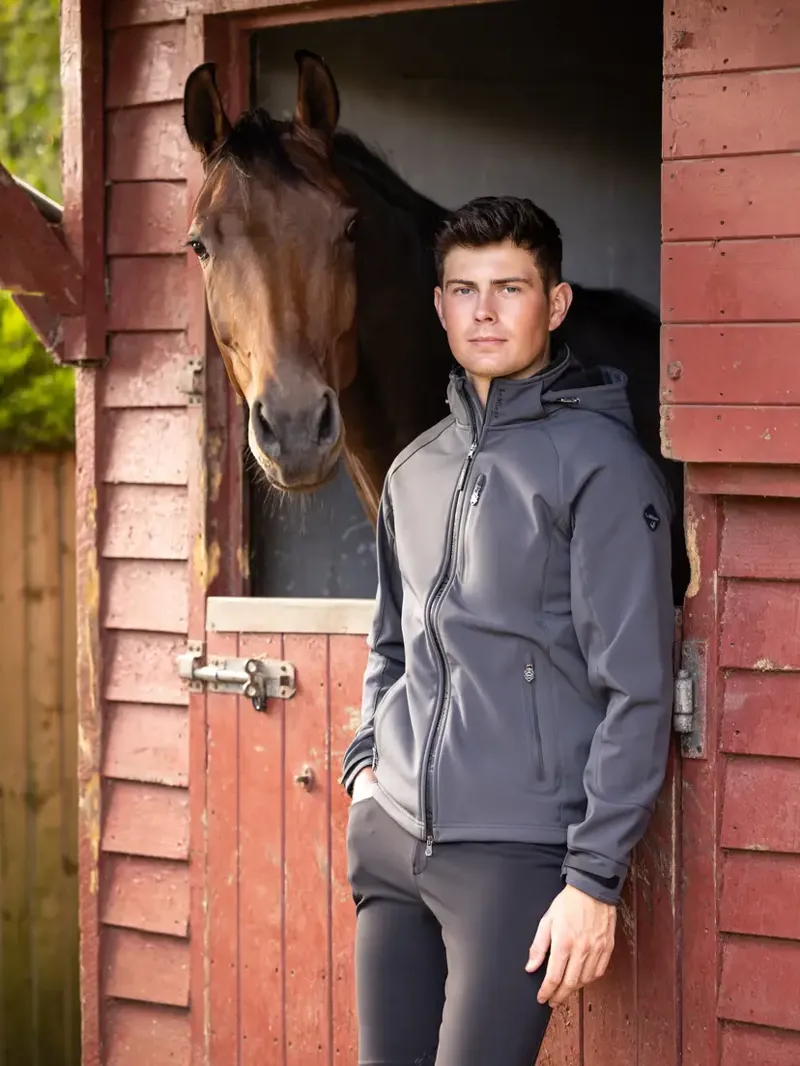 LeMieux Mens Elite Soft Shell Jacket - Anthracite-3