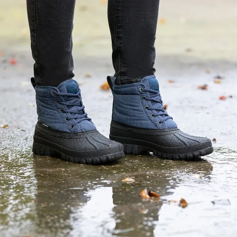 Hy Equestrian Children's Oxspring Waterproof Muck Boot - Navy-4