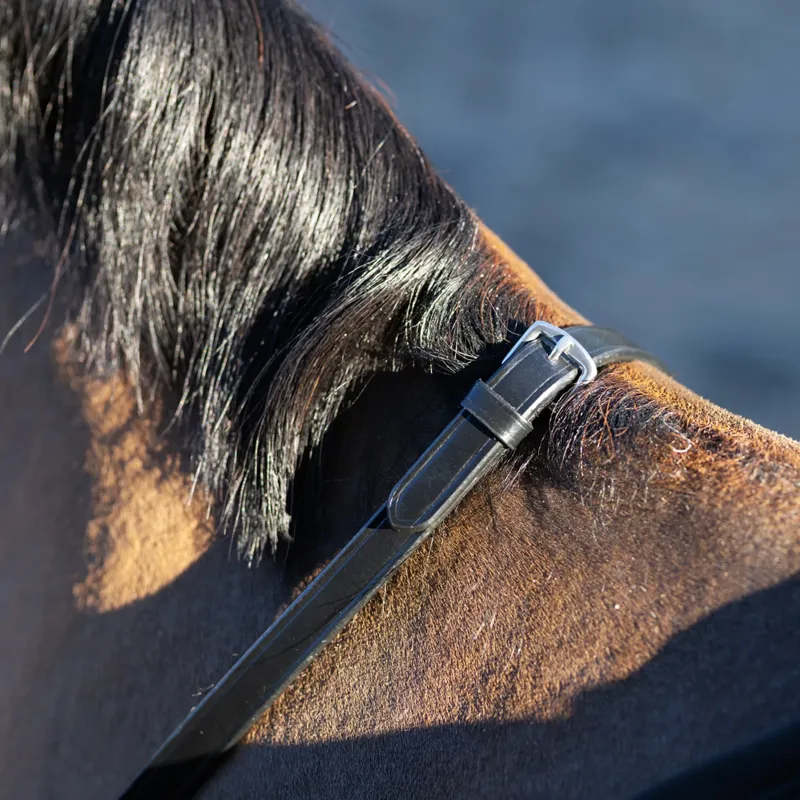 LeMieux Soft Rubber Reins with Stoppers - Brown/Silver-4