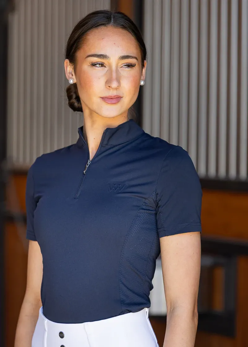 Woof Wear Women's Short Sleeve Tech Base Layer - Navy-2