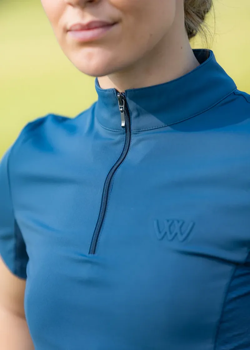 Woof Wear Women's Short Sleeve Tech Base Layer - Petrol Blue-3