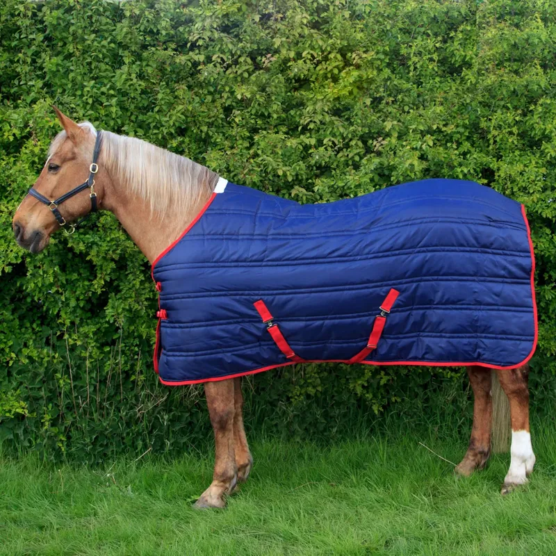 John Whitaker Thomas 250g Stable Rug - Navy/Red-2