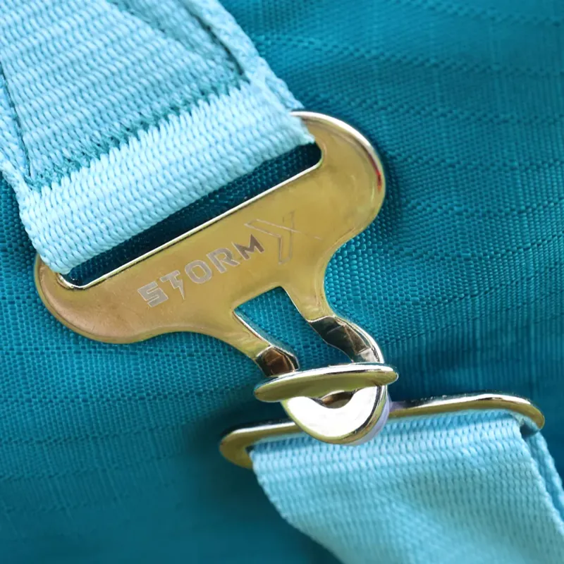 Hy StormX Original Ay Up Duck 50g Turnout Rug - Blue/Turquoise-3