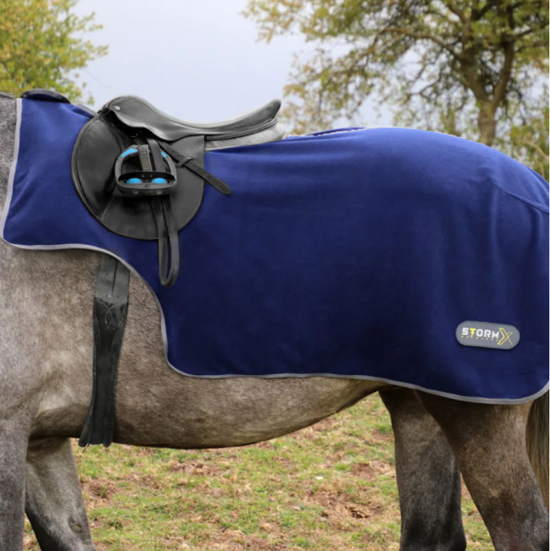 StormX Original Fleece Exercise Sheet - Navy/Grey