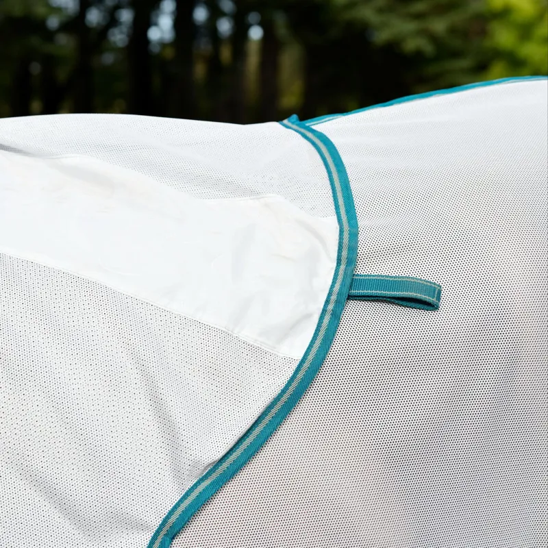 WeatherBeeta ComFiTec Zephyr Plus Mesh Combo Neck Fly Rug - Silver/Teal Green-8