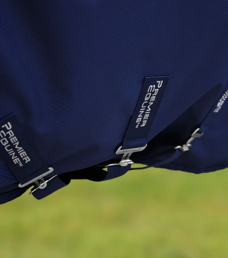 Premier Equine Stratus 600D Series 0g Turnout Rug with Classic Neck Cover - Navy-3