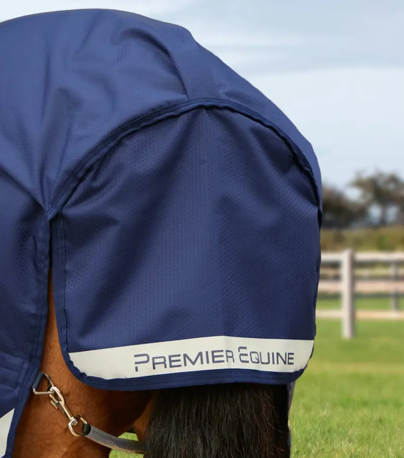 Premier Equine Stratus 600D Series 0g Turnout Rug with Classic Neck Cover - Navy-4