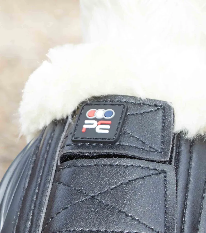 Premier Equine Techno Wool Rubber Bell Over Reach Boots - Black-4