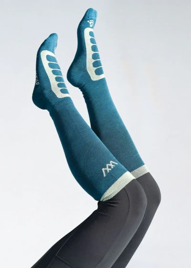 Woof Wear Long Bamboo Tech Riding Sock - Petrol/Sage-1