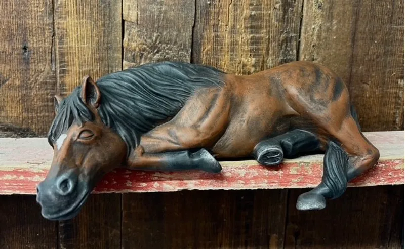 Carol Rogers Hand Made Decorative Ceramic Horse Model - Bay