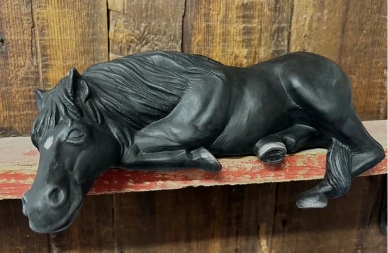 Carol Rogers Hand Made Decorative Ceramic Horse Model - Black