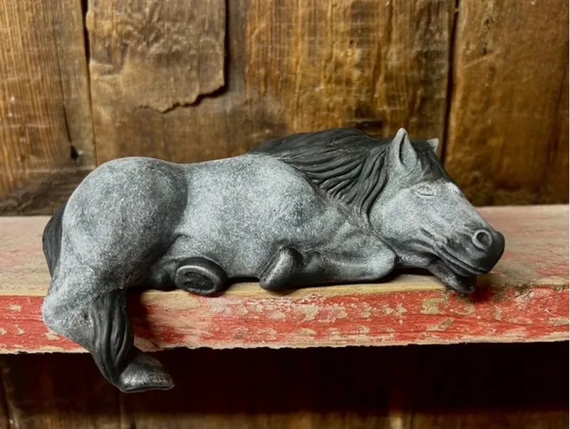 Carol Rogers Hand Made Decorative Ceramic Small Horse Model - Grey