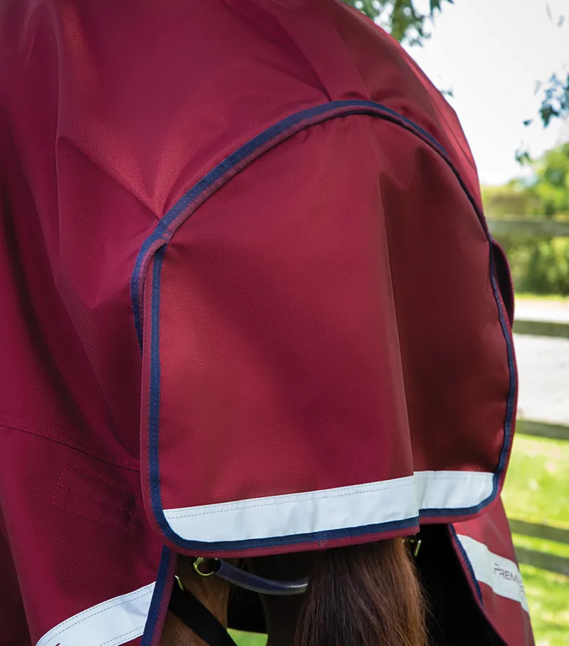 Premier Equine Titan 50g Turnout Rug with Classic Neck Cover - Burgundy-4