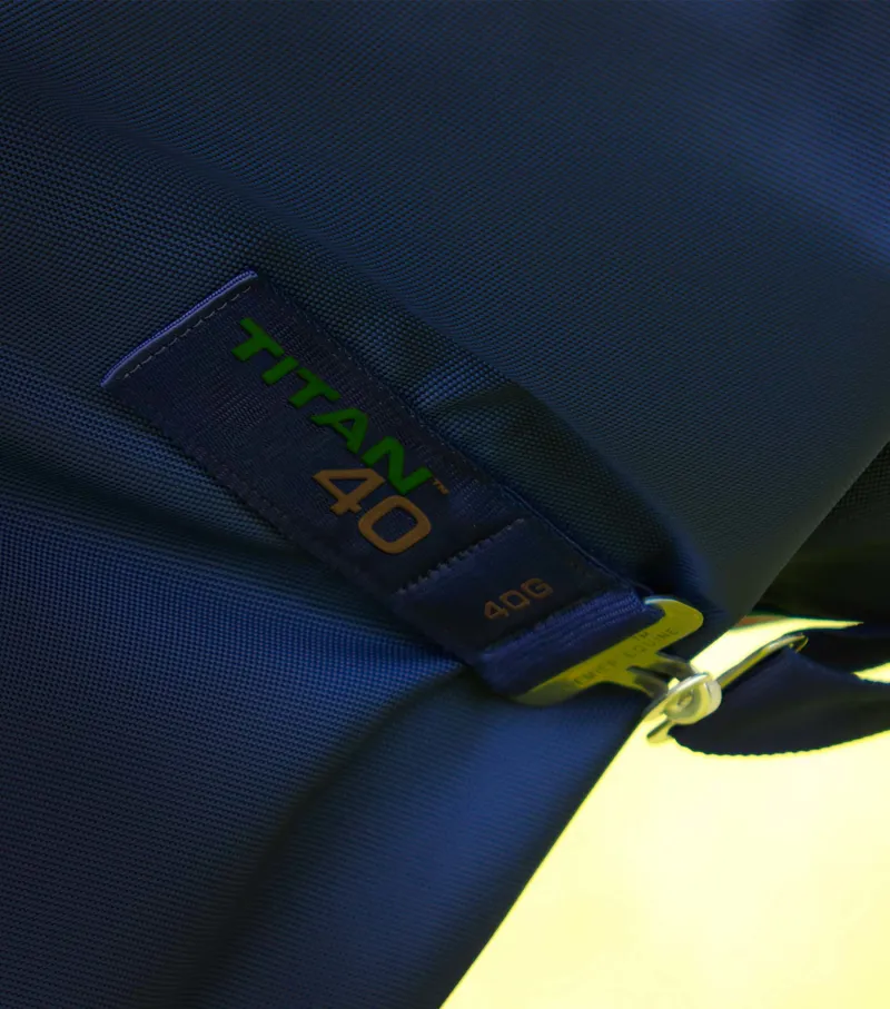 Premier Equine Titan 40g Turnout Rug with Snug-Fit Neck Cover - Navy-3