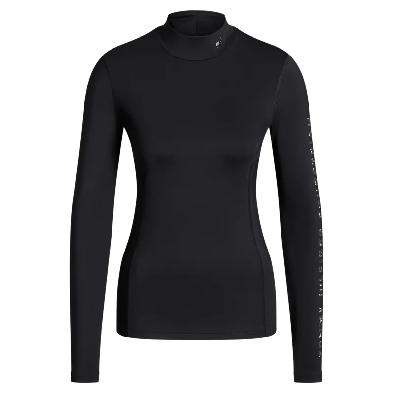 Tommy Hilfiger Amelie Women Rhinestone High Neck Baselayer - Black