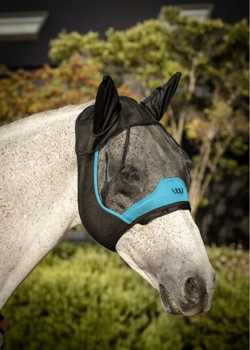 Woof Wear UV Fly Mask with Ears - Turquoise-1