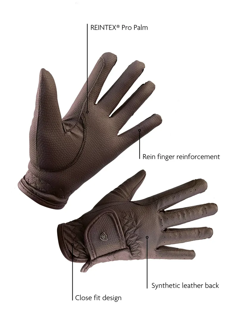 Woof Wear Competition Riding Glove - Chocolate-1
