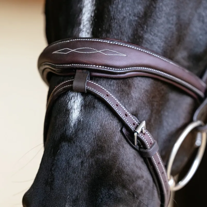 LeMieux Kudos Contour Flash Bridle  - Brown-2