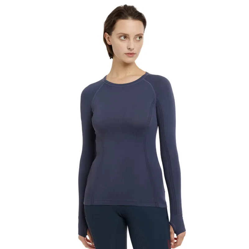 LeMieux Britney Seamless Long Sleeve Top - Dusk Blue