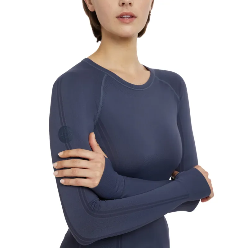 LeMieux Britney Seamless Long Sleeve Top - Dusk Blue-1