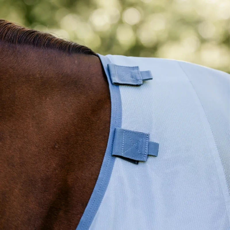Horseware Amigo Bug Fly Rug - Heather Blue/Blue/Silver-3