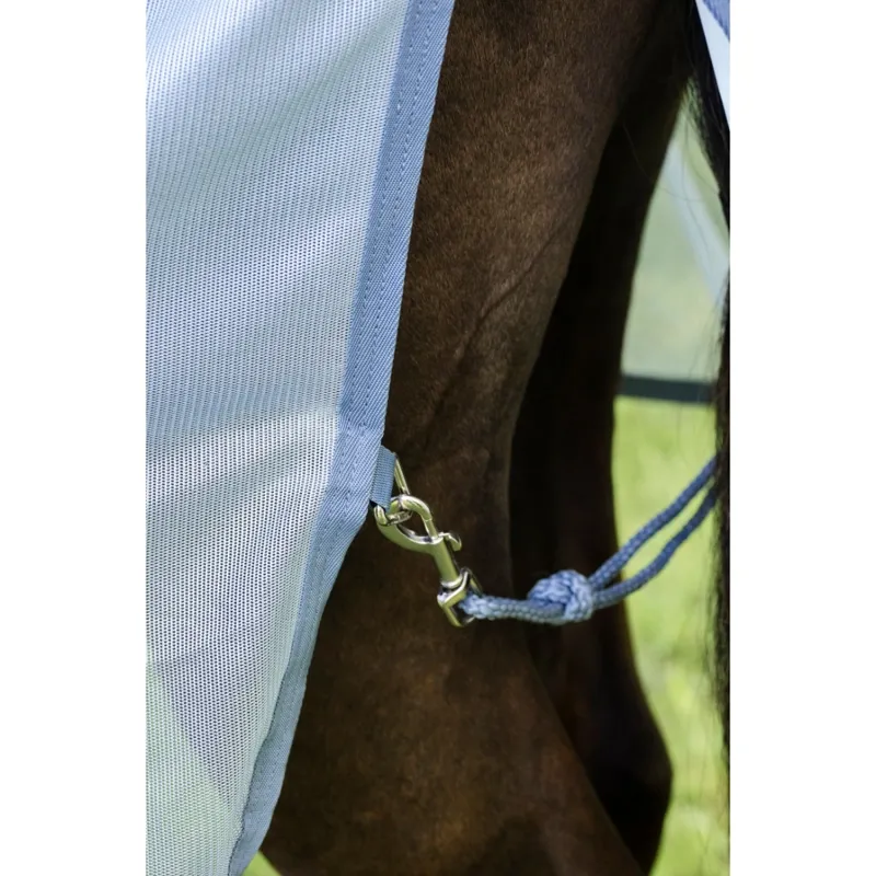 Horseware Amigo Bug Fly Rug - Heather Blue/Blue/Silver-5