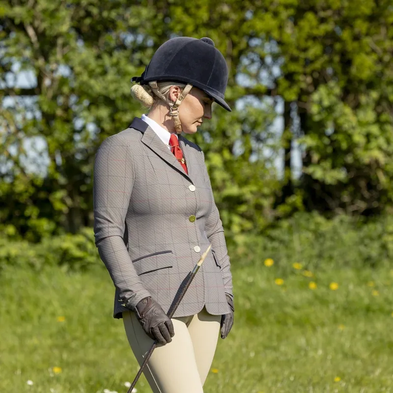 Supreme Products Champion Show Rider Tweed Style Jacket - Blue/Red Check-1
