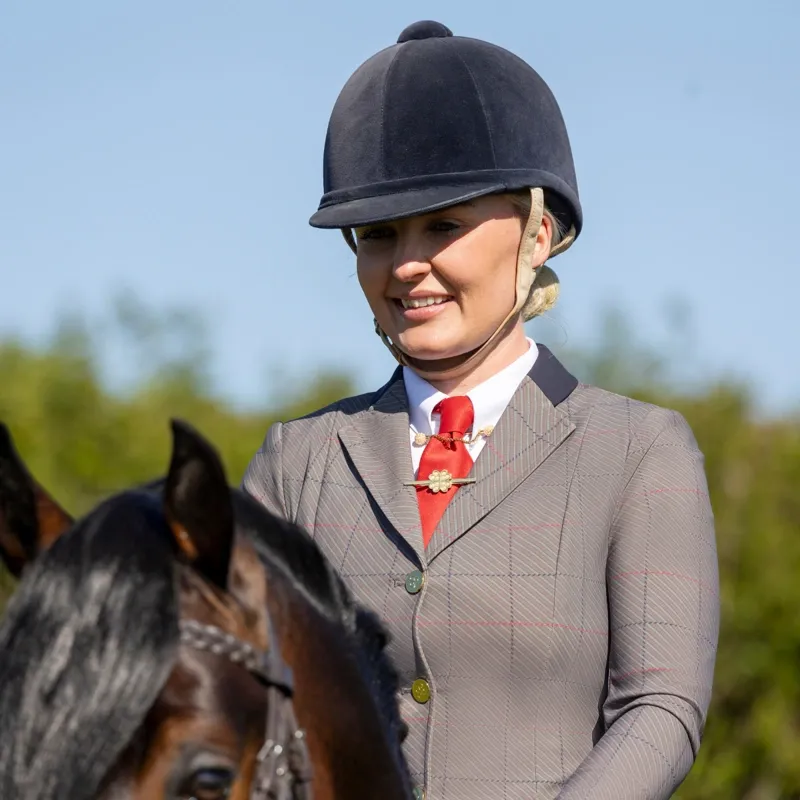 Supreme Products Champion Show Rider Tweed Style Jacket - Blue/Red Check-4