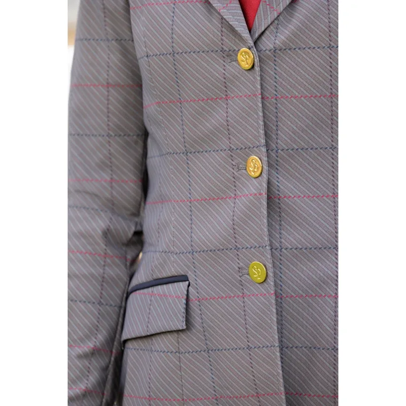 Supreme Products Champion Show Rider Tweed Style Jacket - Blue/Red Check-8