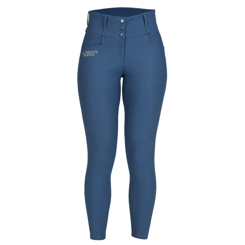 Shires Aubrion Equestrian Winter Breeches - Estate Blue-3