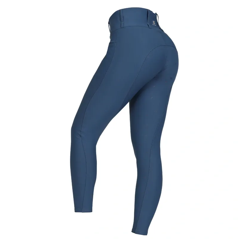 Shires Aubrion Equestrian Winter Breeches - Estate Blue-2