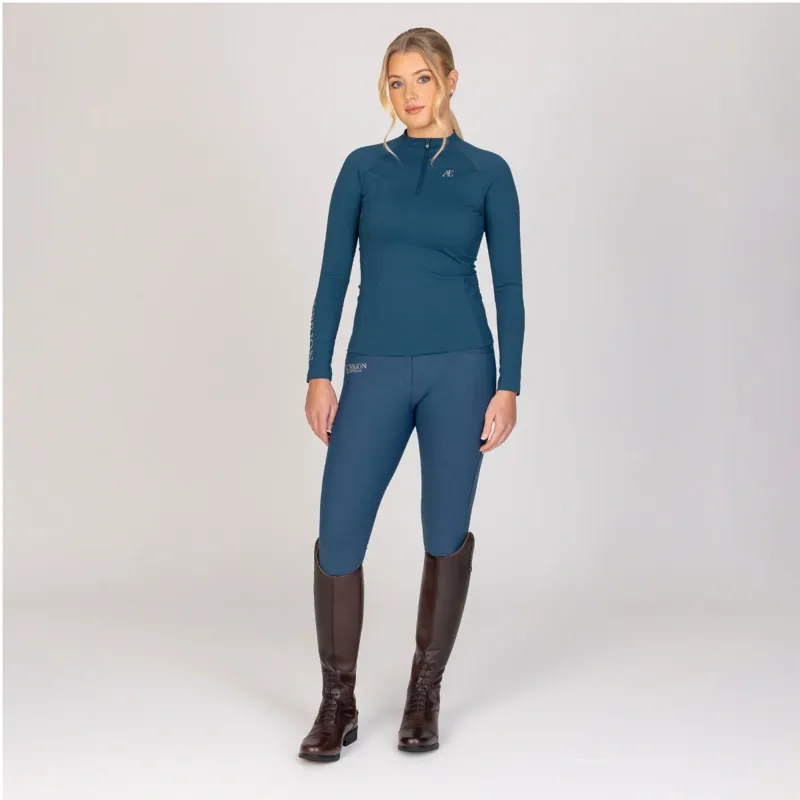 Shires Aubrion Equestrian Winter Breeches - Estate Blue-7
