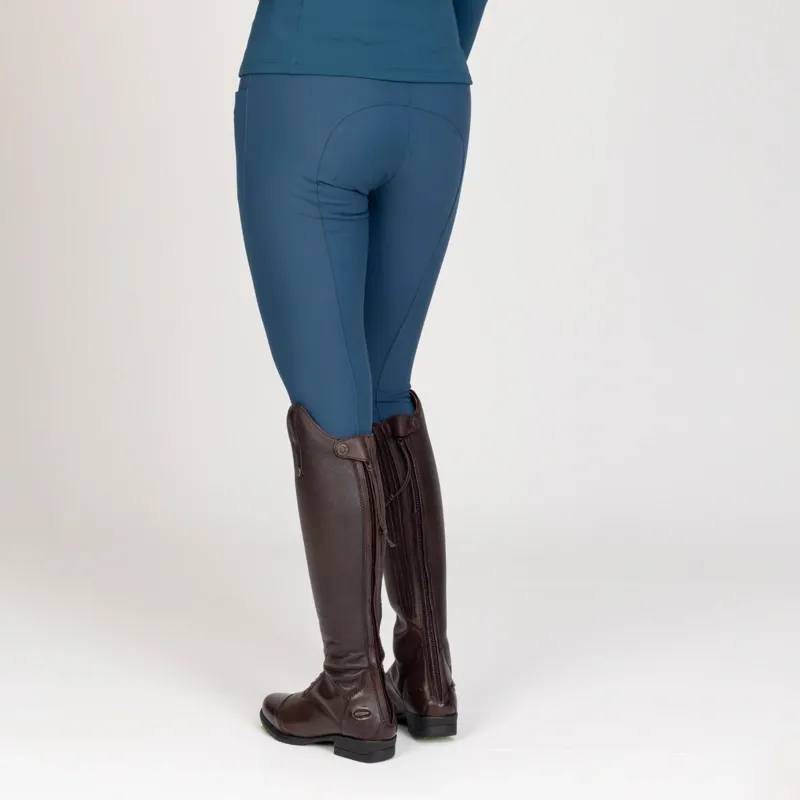 Shires Aubrion Equestrian Winter Breeches - Estate Blue-5