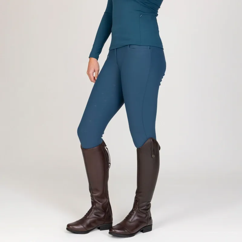Shires Aubrion Equestrian Winter Breeches - Estate Blue-4