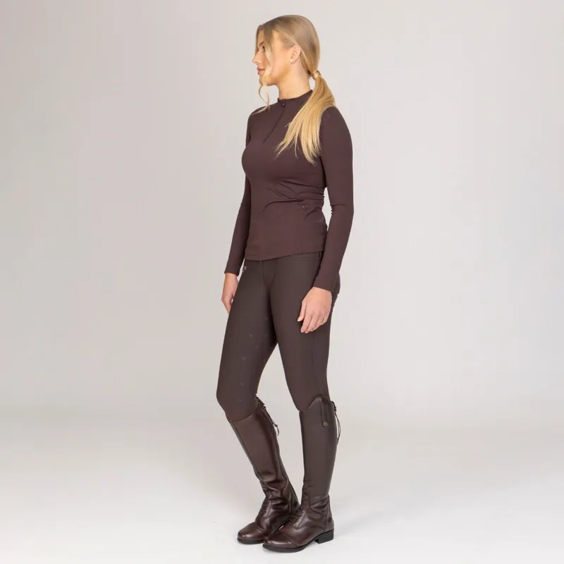 Shires Aubrion Equestrian Winter Breeches - Espresso-5