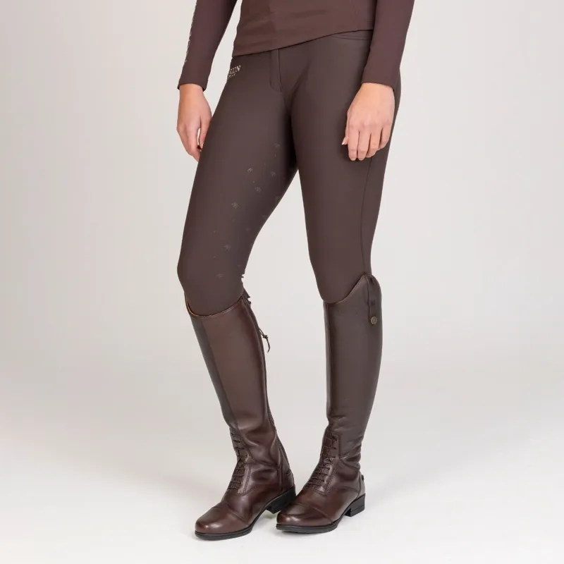 Shires Aubrion Equestrian Winter Breeches - Espresso-6