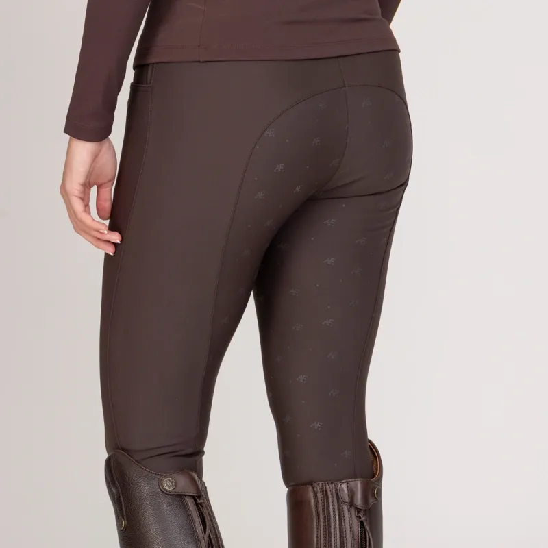 Shires Aubrion Equestrian Winter Breeches - Espresso-8