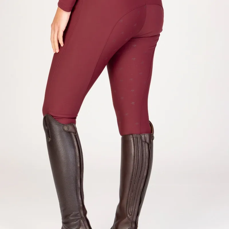 Shires Aubrion Equestrian Winter Breeches - Port-7