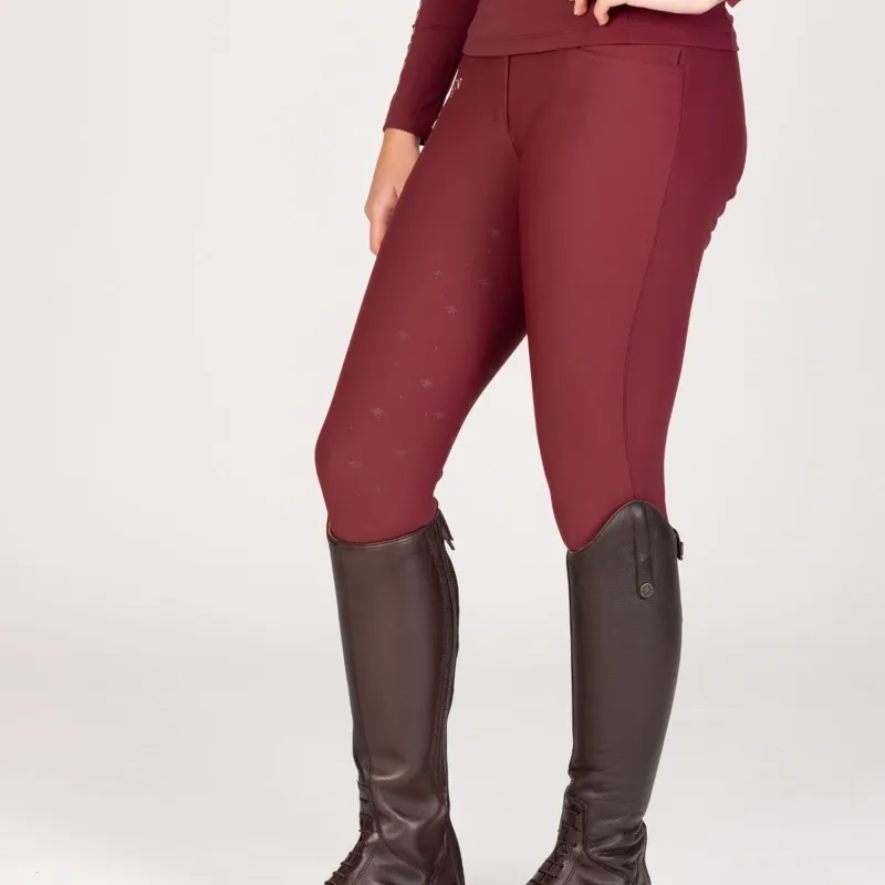 Shires Aubrion Equestrian Winter Breeches - Port-6