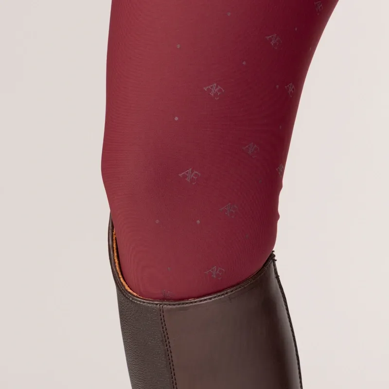 Shires Aubrion Equestrian Winter Breeches - Port-10