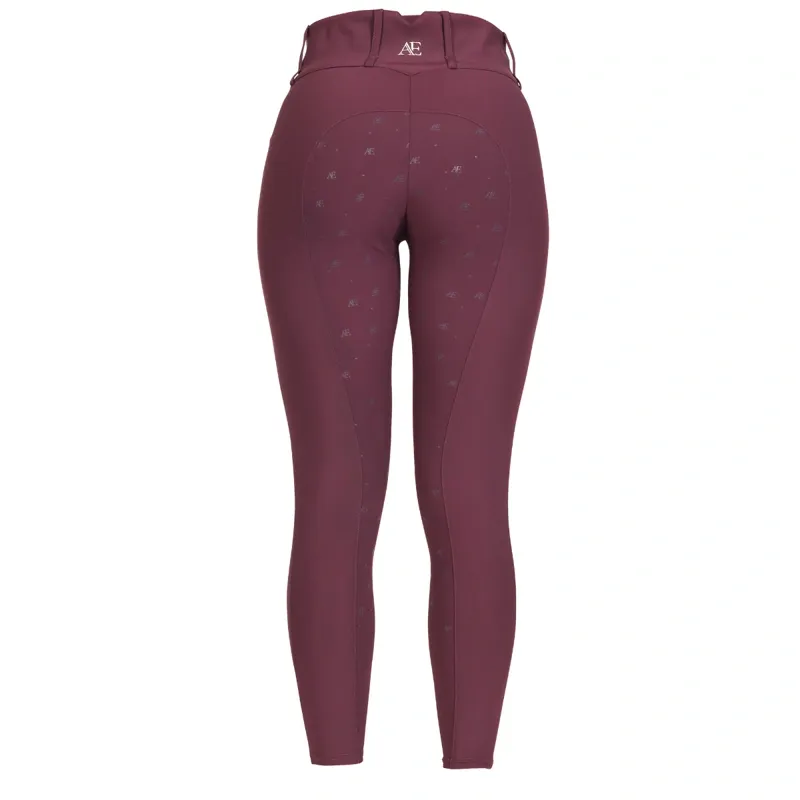 Shires Aubrion Equestrian Winter Breeches - Thistle-2