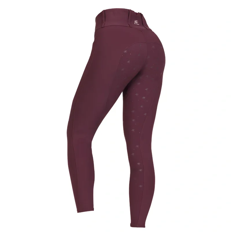 Shires Aubrion Equestrian Winter Breeches - Thistle-3