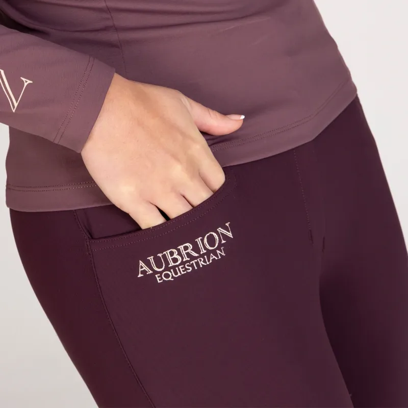 Shires Aubrion Equestrian Winter Breeches - Thistle-8